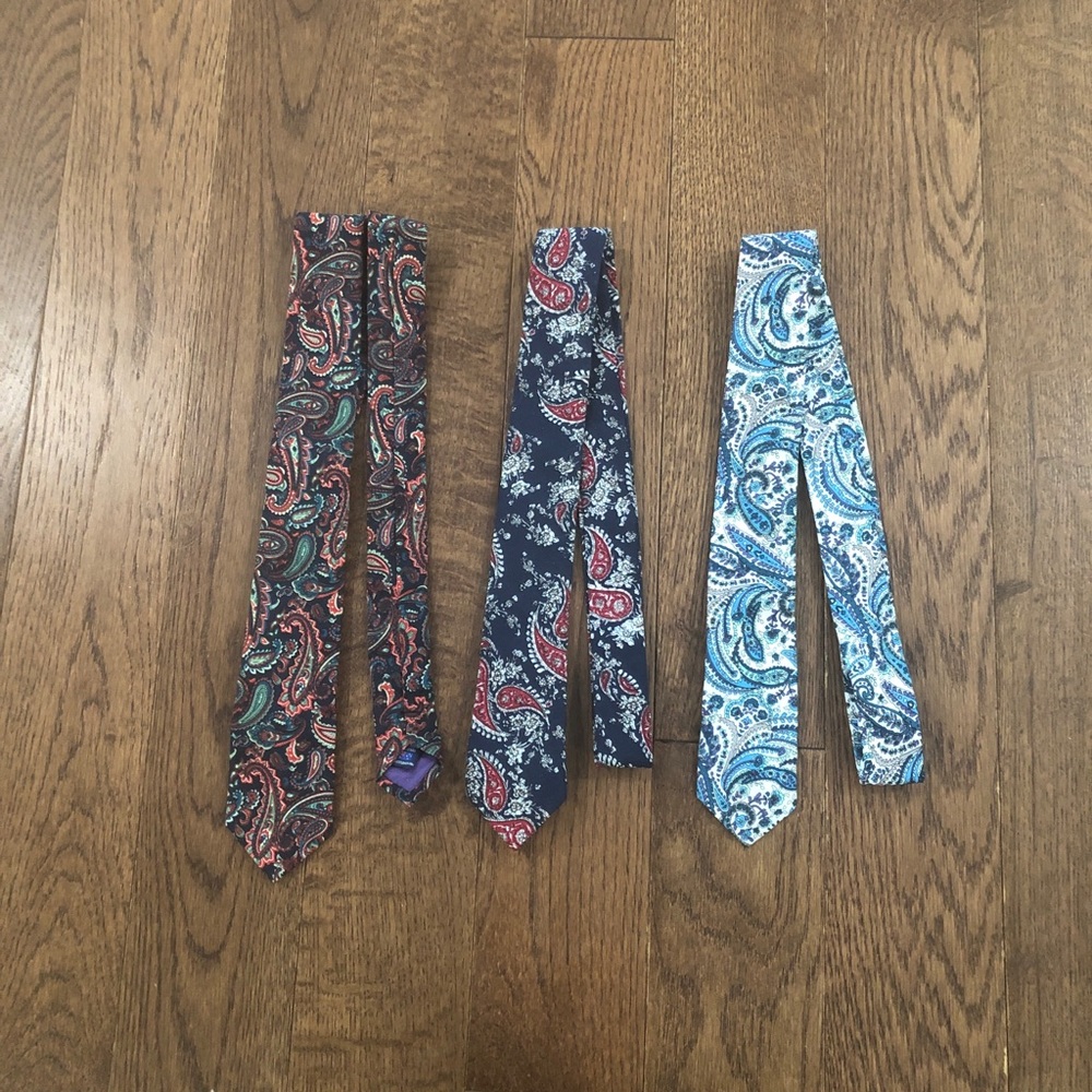 Paisley Patterned Ties Set